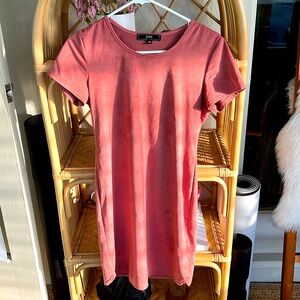 Sweet Salmon Suede Summer Dress | She’s Giving BARBIE